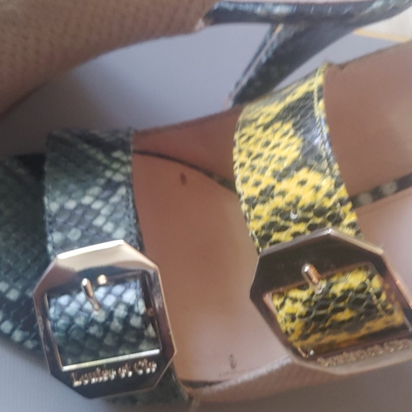 Multi Color Snake Print Heels - Picture 3 of 5